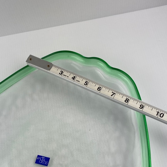 Studio Nova Glass Platter Green Apple Pattern 16 inches - Picture 12 of 13